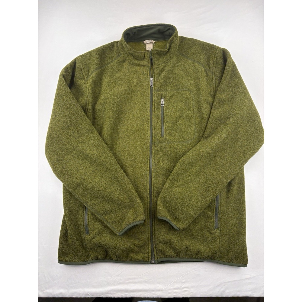 Duluth Trading Co.  Green Fleece Full Zip Up Jacket Men's XL Tall.